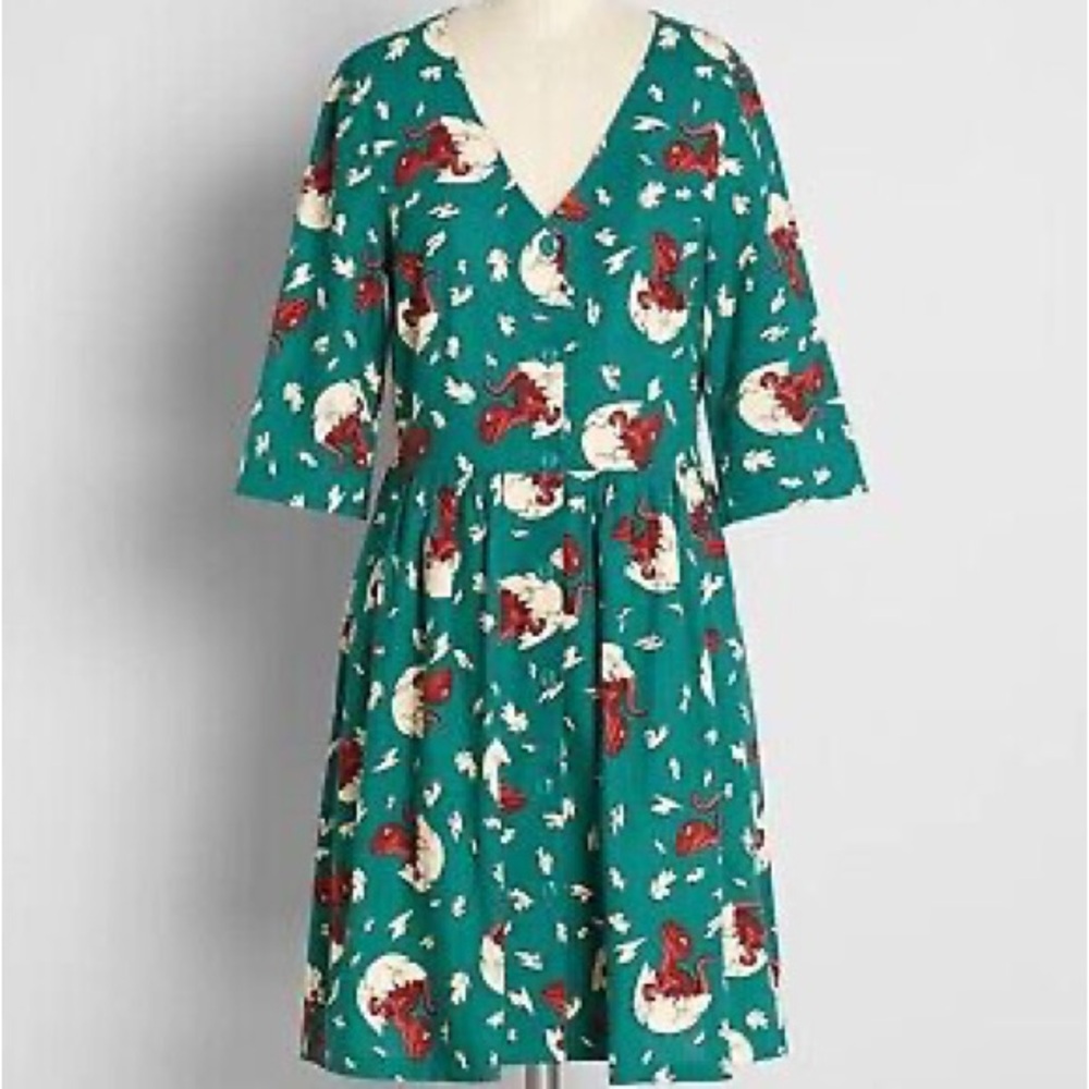 Dangerfield Dinosaur Egg Babydoll Dress AU12
